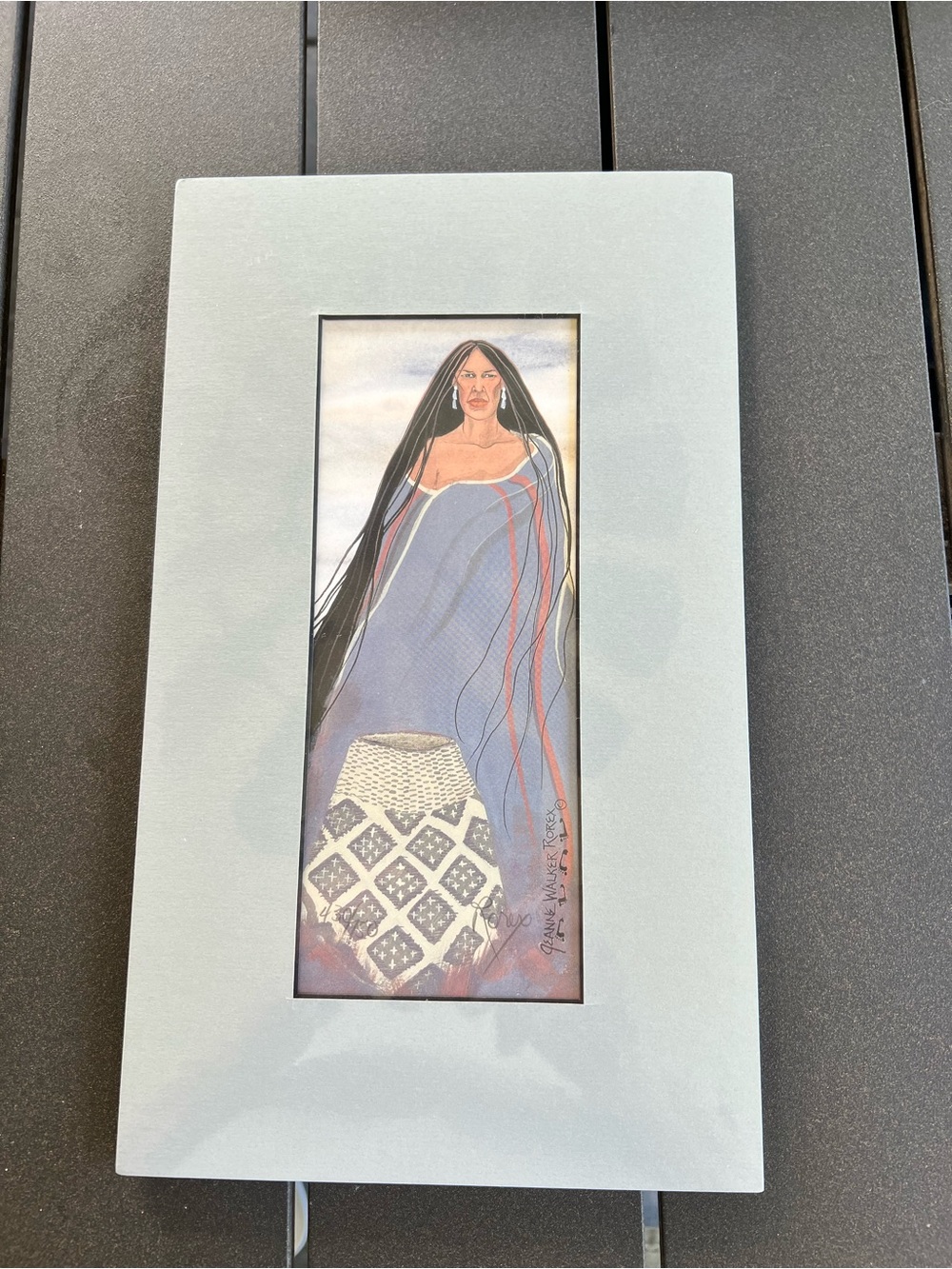 “Her Cherokee Basket” print by Jeanne Rorex Bridges